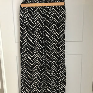 Double Click Black and White Palazzo Pants